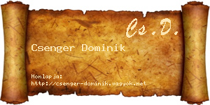 Csenger Dominik névjegykártya