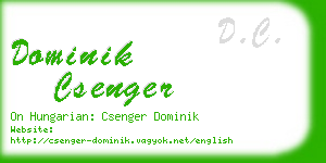 dominik csenger business card